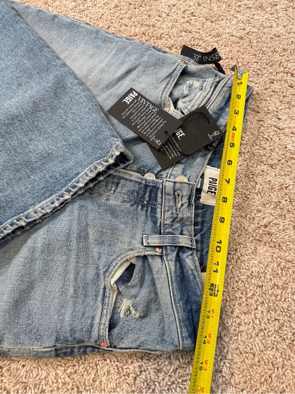 NWT PAIGE. SAWYER WIDE LEG High Rise Wide Straight Leg Jeans Size 28 - Picture 15 of 16